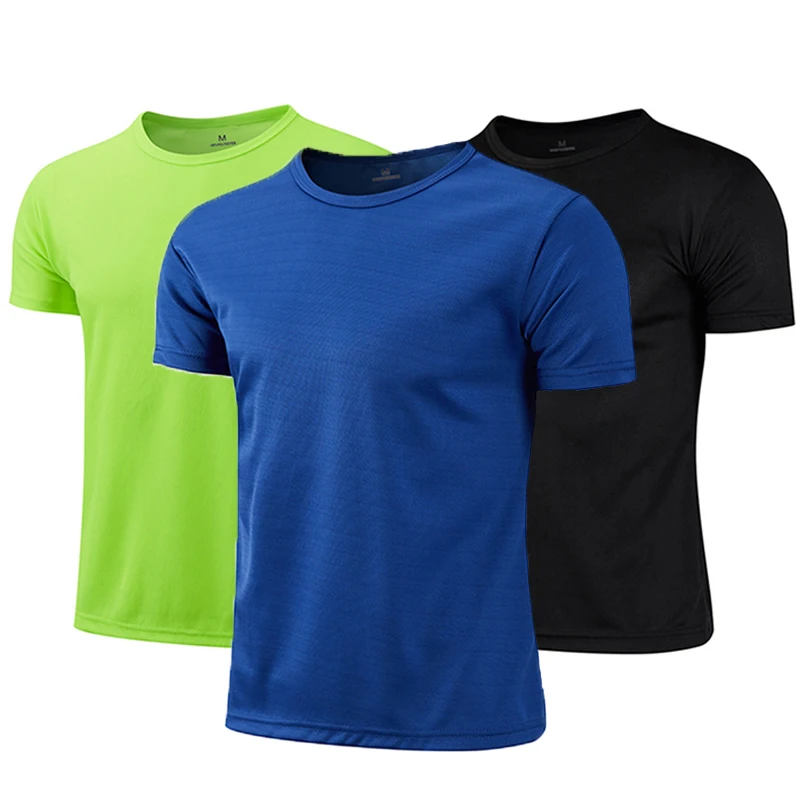 We.Fine Fashion Men Quick Dry Short Sleeve Sport T Shirt Gym Fitness Shirt Running Teenager Breathable Sportswears