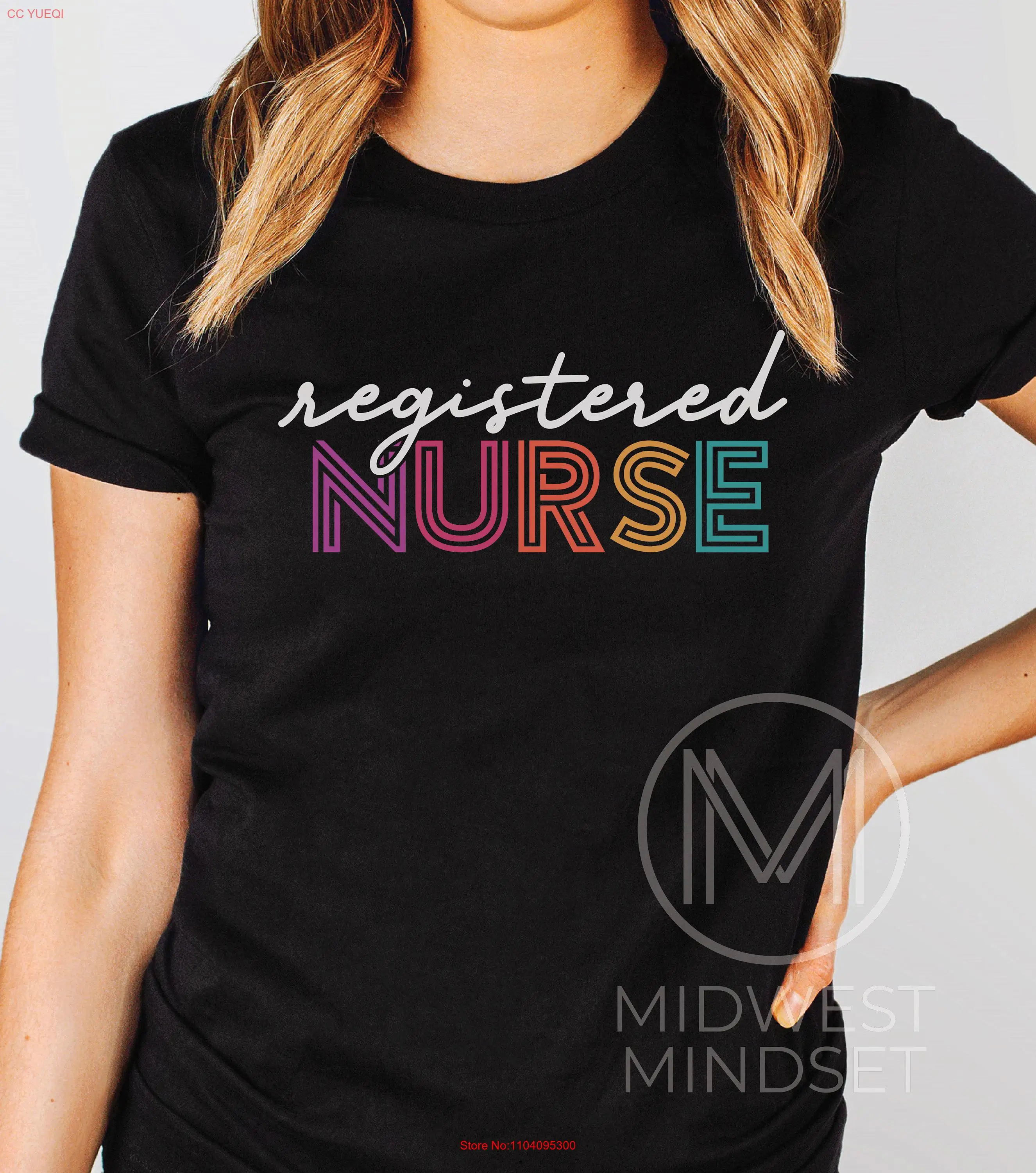 

Registered Nurse T Shirt for Women RN Graduation Retro long or short sleeves