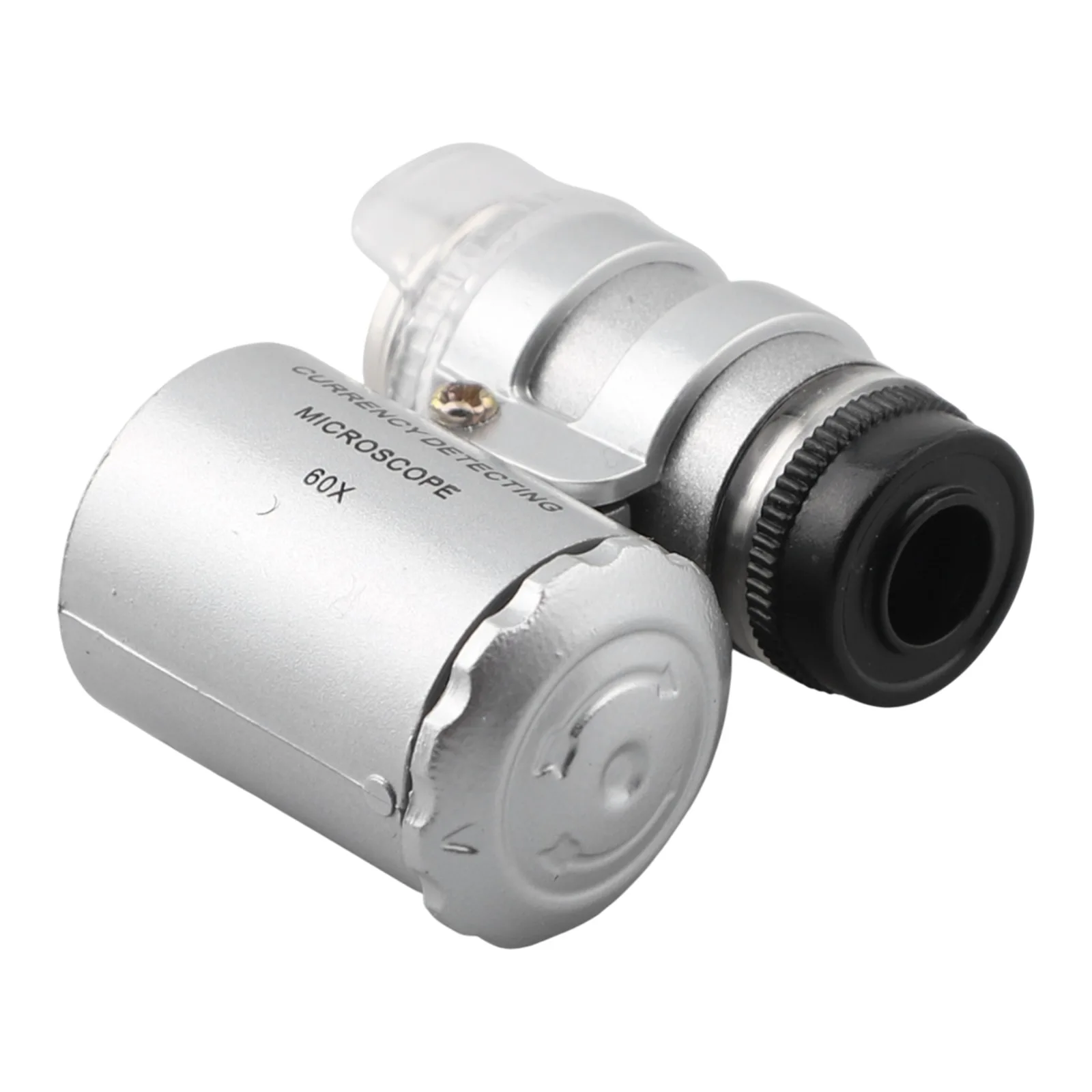 60x Magnification Microscope Microscope Silver 60X Magnifying Glass Versatile Use Built-in Lighting Easy To Use
