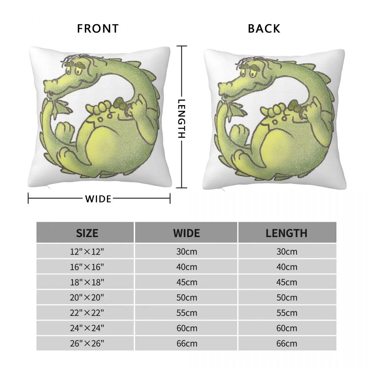 Puff The Magic Dragon Movie Square Pillowcase Polyester Linen Velvet Printed Zip Decorative Car Cushion Cover 18