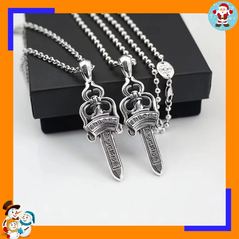 New Cross Necklace Personalized Holy Sword Big Sword Pendant Retro Old Collarbone Necklace Male and Female Couples