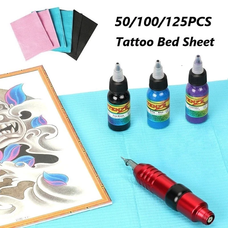 

50/100/125PCS Disposable Tattoo Clean Pad Wateproof Covers Double-layer Tablecloths Nail Art Makeup Tattoo Bed Sheet Accessories