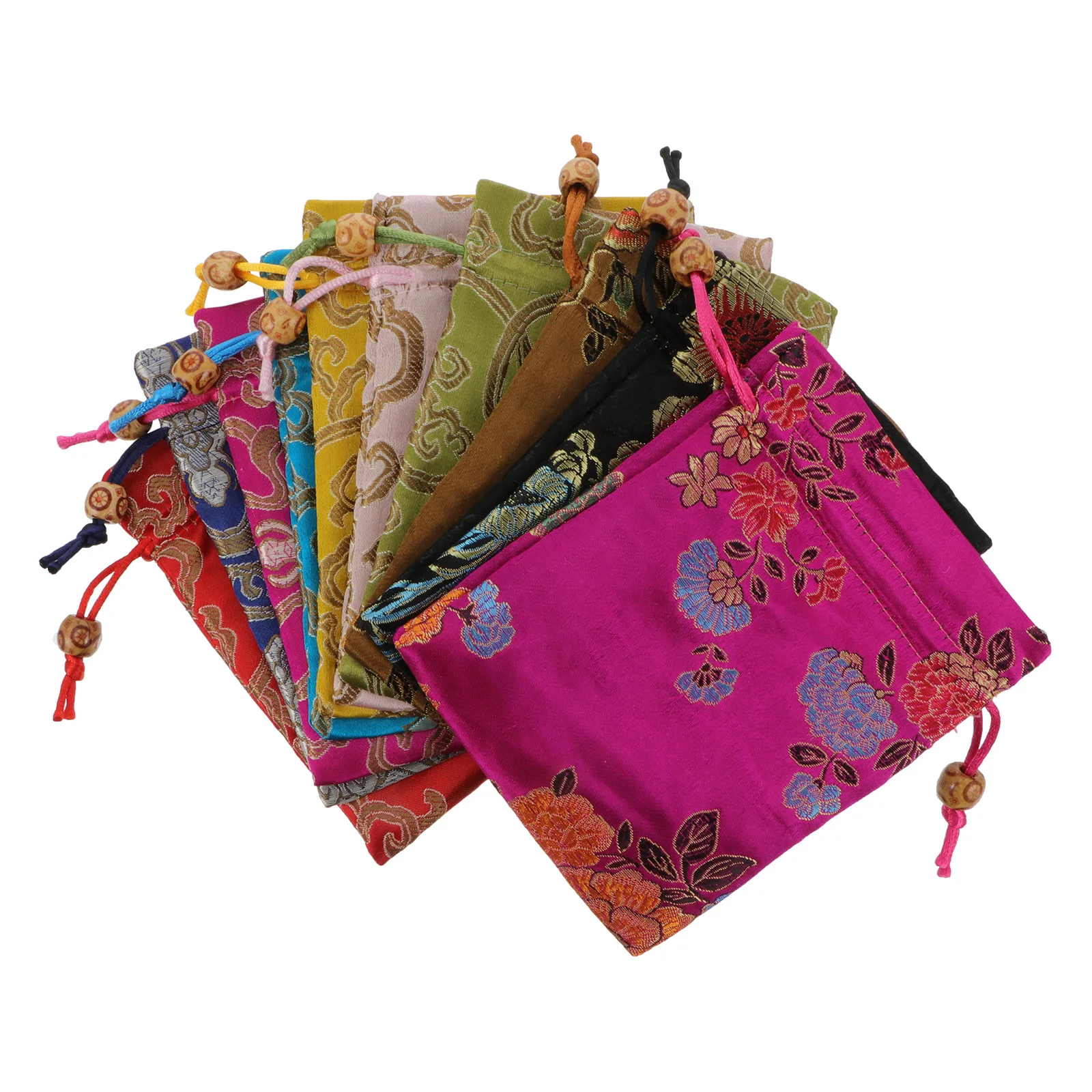 

10 Pcs Wedding C y Gift Bag Drawstring Storage Brocade Packing Present Reusable Safe Durable Jewelries Party Favor Container