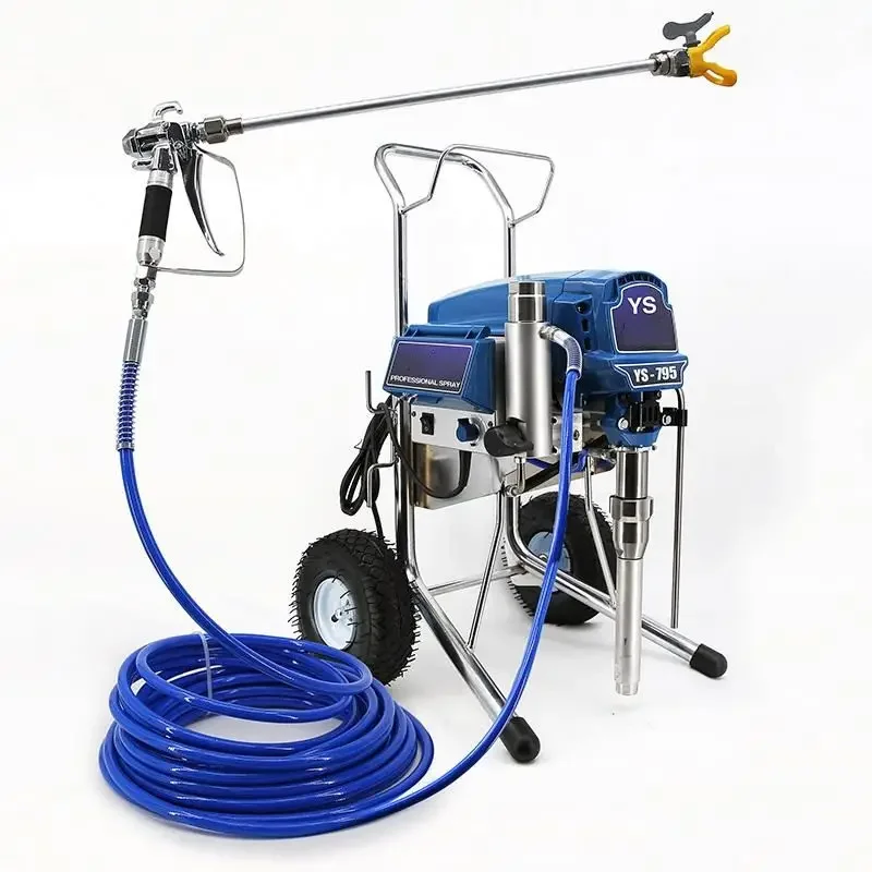 Electric Hydraulic Airless Paint Sprayers,high Pressure Heavy Duty Airless Putty Sprayerputty Spray Machinewall