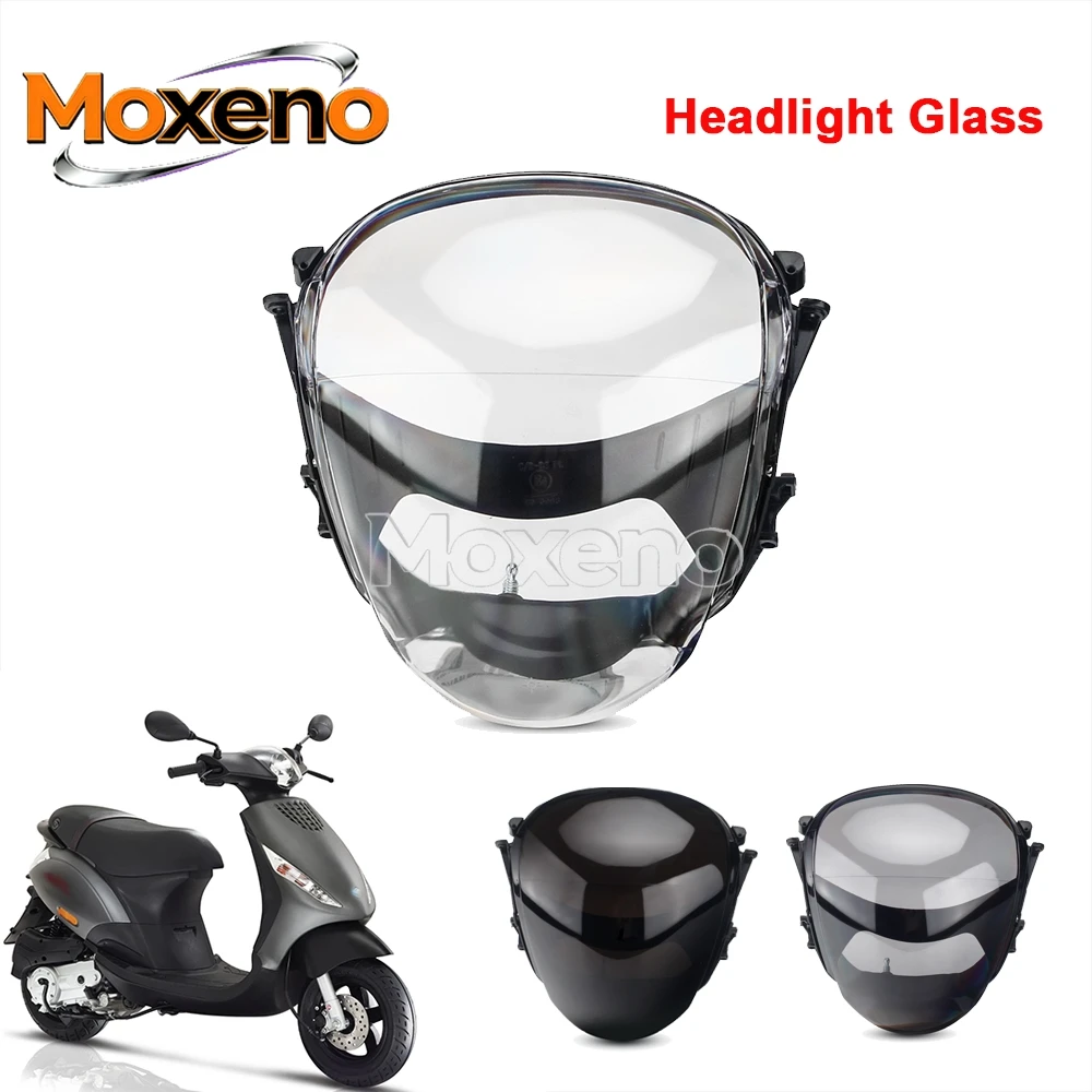 Cubierta de cristal para faro de scooter para Piaggio Zip 100 125 124 50 2T 4T 49 98 AC DT LC SP 1992-2017, cubiertas de lente para faro de motocicleta