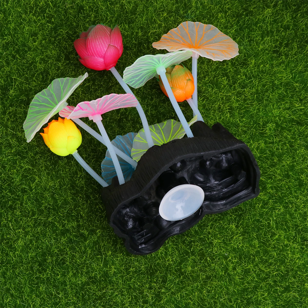 

Eco friendly Artificial Plants Night Glow Decoration for Fish Tank Aquarium Steady Base Safe Non toxic Long lasting