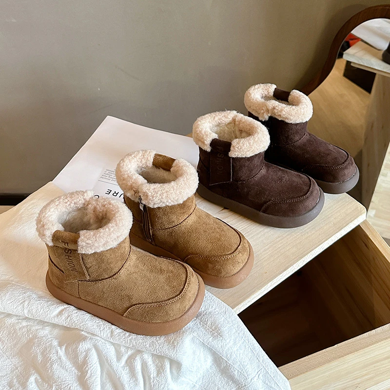 

2025 детские сапоги, сохраняющие тепло, меховые сапоги для девочек, зимние классические зимние сапоги, женские резиновые непромокаемые зимние ботинки