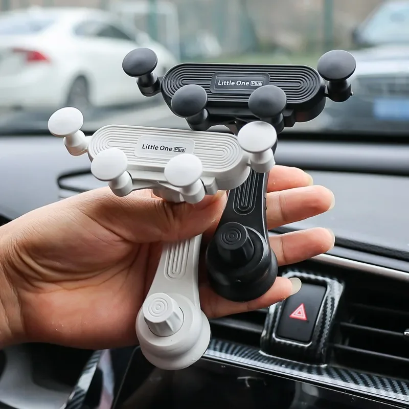 Car Air Outlet Phone Holder Auto Air Vents Hook Fixed Navigation Bracket Anti Shake Gravity Holder Extendable Mobile Phone Stand