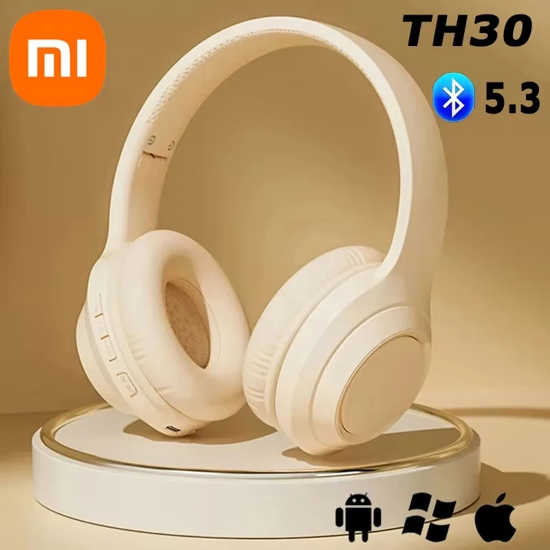 Xiaomi TH30 Wireless Headphones Bluetooth 5.3 Foldable Headset Head Mounted Noise Cancelling Headband Sport Earbuds Earphones