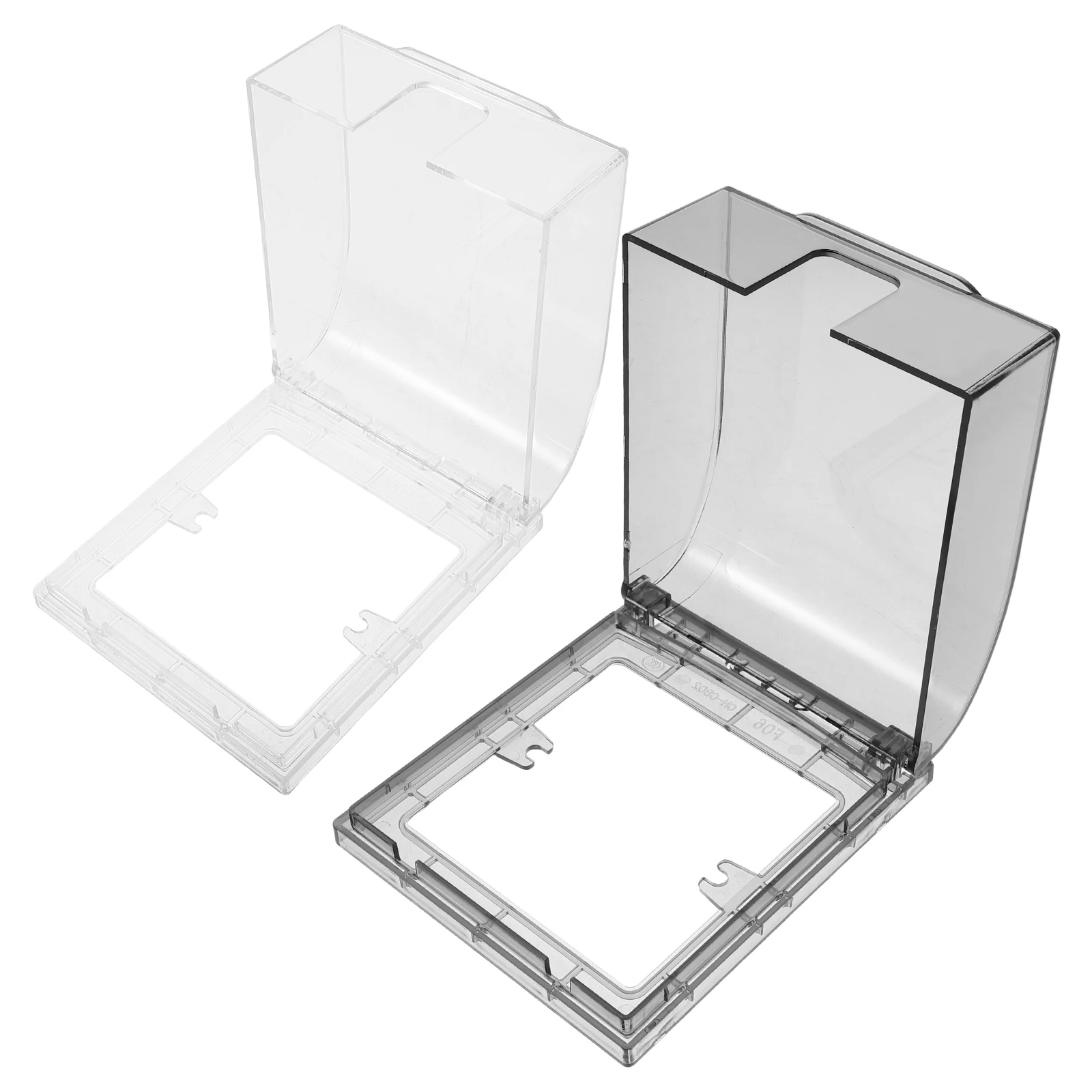 

4pcs Waterproof Socket Box 86 Type Abs Electrical Outlet Cover For Wall Transparent Moisture Resistant Protection Metal Outdoor