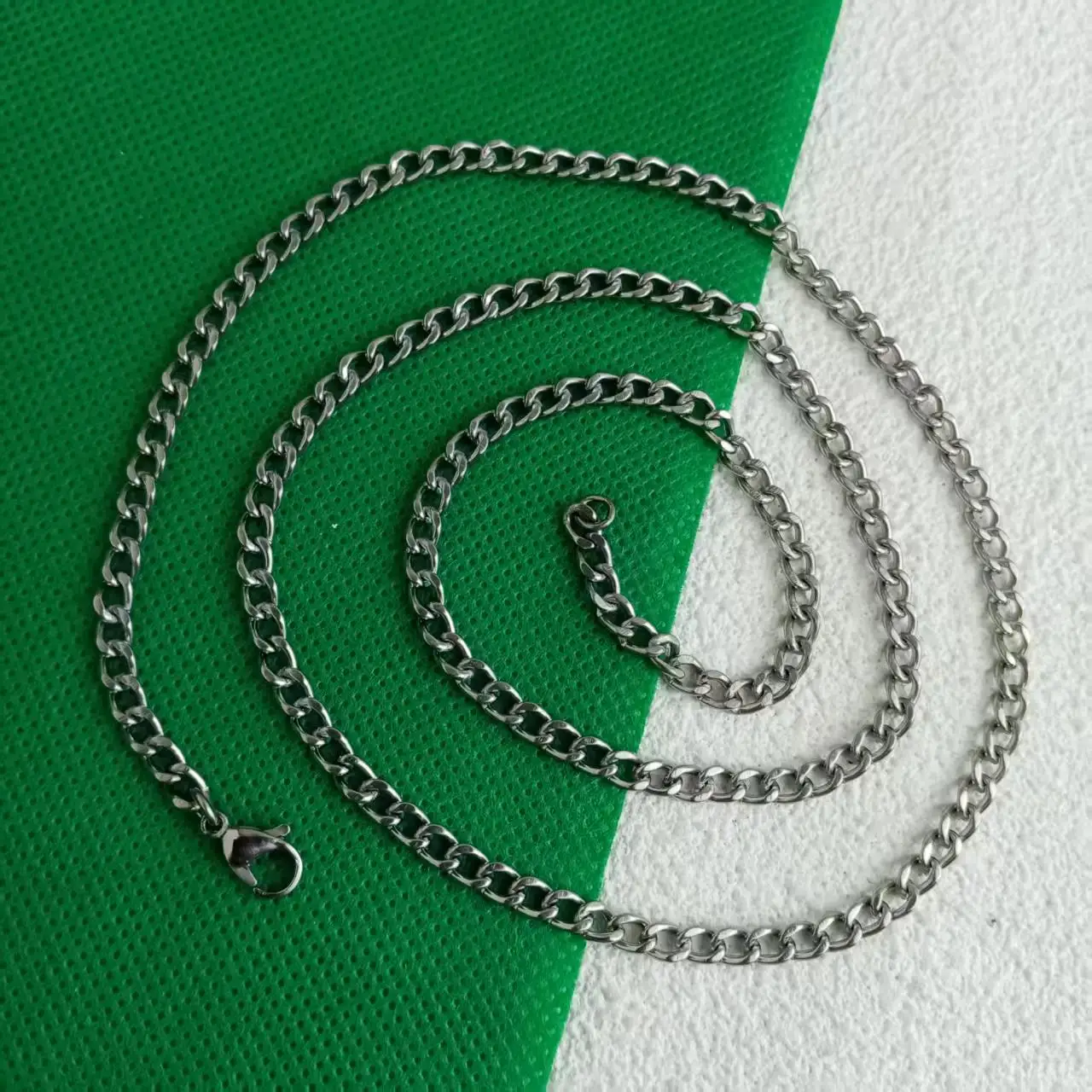 Unisex 4.2mm Pure Titanium Necklace - Ground Flat Geometric Design, Extremely Simple Style for Daily Matching