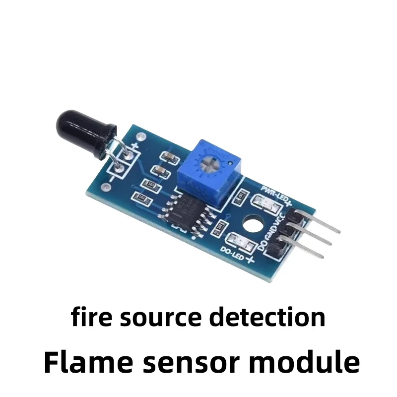 Flame sensor module, fire source detection module, infrared receiver, fire detection alarm