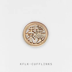 KFLK Fashion Chinese Characters Brooch Pins Exquisite Brand Brooches For Women Mens Costumes Badge Brooch Stainless Steel