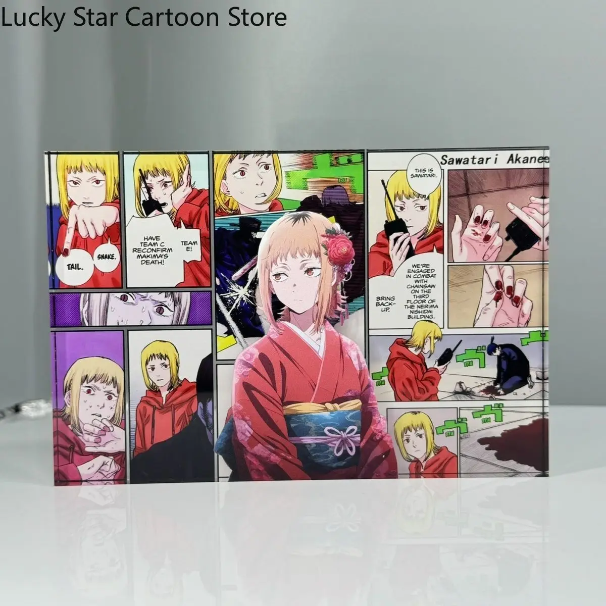 

Game Sawatari Akane Anime Cosplay Anime Cartoon Q-version Acrylic Brick Desktop Decoration Ornament Gift Figures