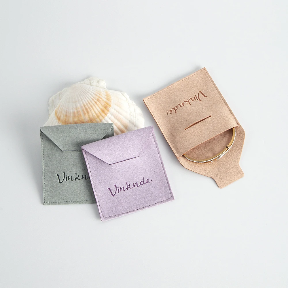 Bolsas de embalagem de microfibra para joias 6x6 7x7 8x8 9x9 10x10cm, organizador de colar, logotipo personalizado, plugue de capa para lembrancinha de casamento