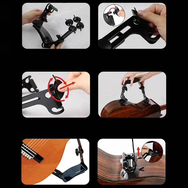 

A56XQ Koyunbaba Classical Guitar Support Guitar Desktop Neck Rest Support Foot Stool for Folk Classical Guitars Accessory