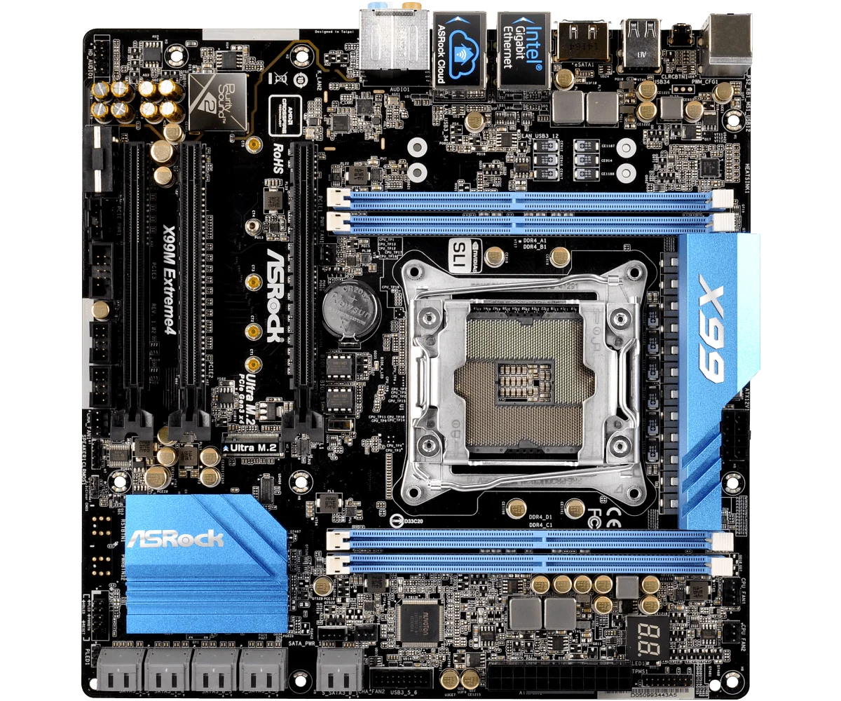 Imagem -04 - Motherboard Lga 20113 Ddr4 3000 Mais oc 256gb Suporte E52670 v3 2695 4620 2640 v4 I76900k Cpu Micro at Asrock-x99m Extreme4