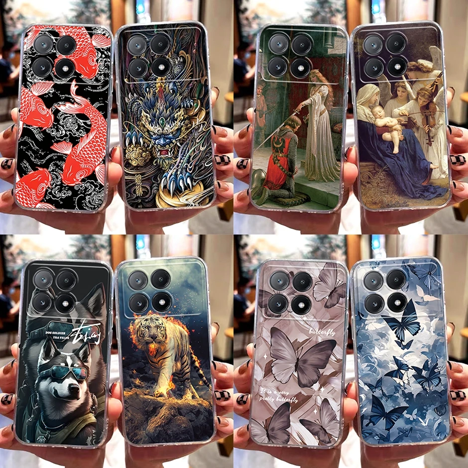 Art Design Smart Phone Case For Xiaomi Poco X6 Pro 5G Cute Cartoon Novel Style Case For Xiaomi Poco X6 Pro 5G Clear Phone Cases