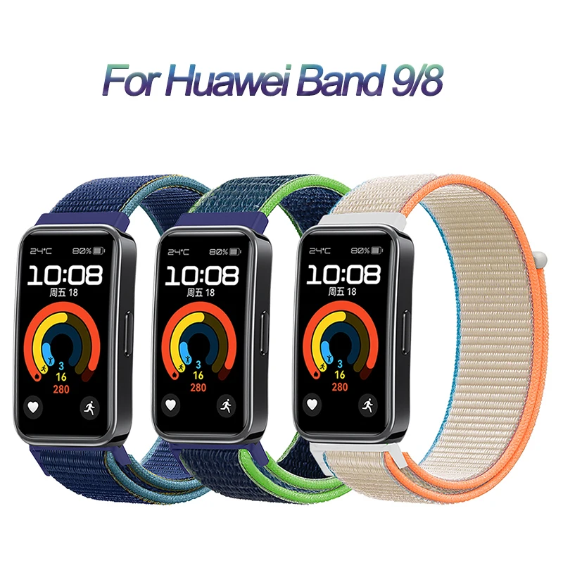 Nylon armband für Huawei Band 9 8 Nylons ch laufe verstellbar Smartwatch Ersatz Belet Armband Sport Armband für Huawei Band