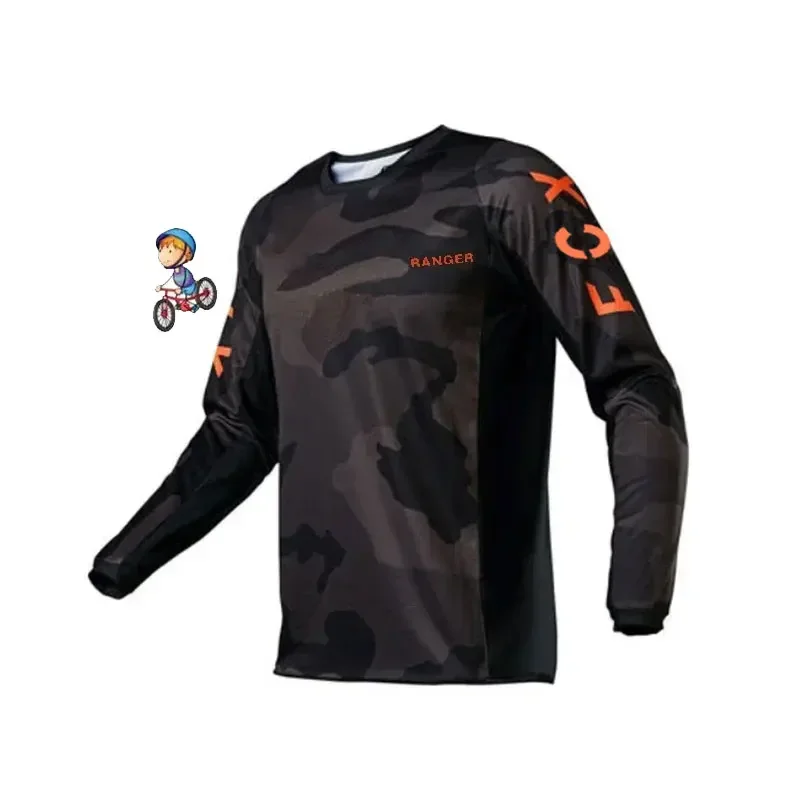 Children's clothing,Maillot de cyclisme à manches longues pour hommes, chemises , descente, tout-terrain, moto , vêtements deFCX