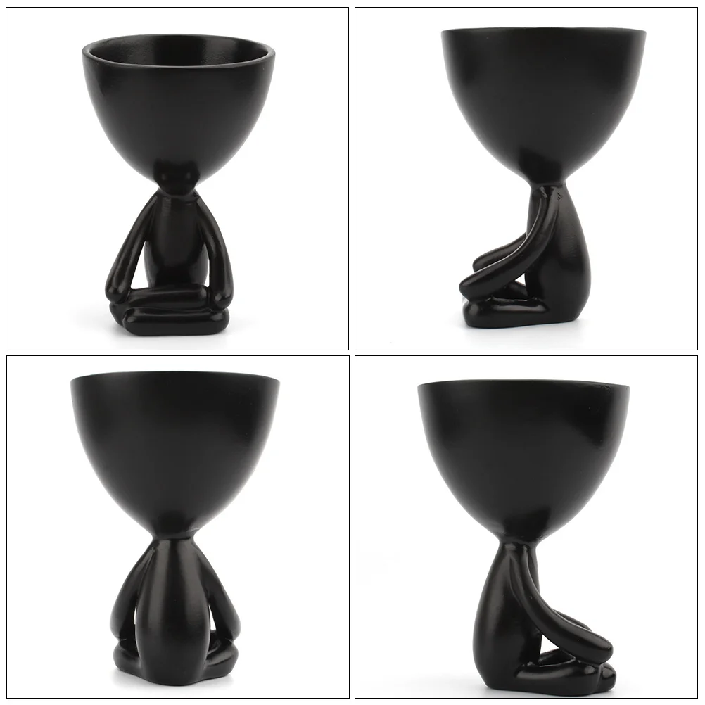 

Indoor Meditation Ornaments Succulent Planter Decorations Resin Realistic Pots for Plants