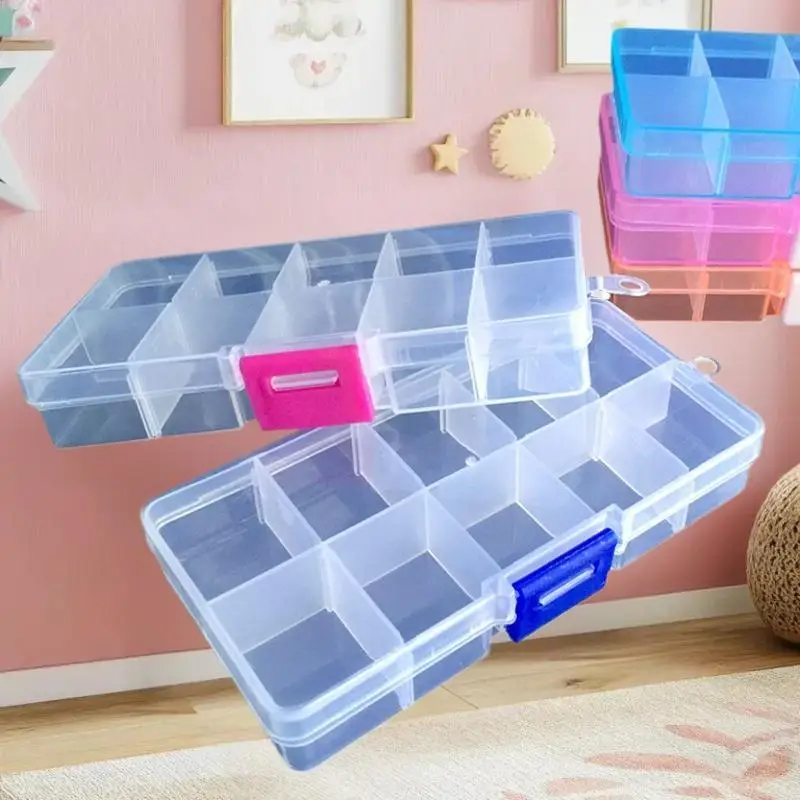 Practical Compartment Plastic Storage Box for Jewelry