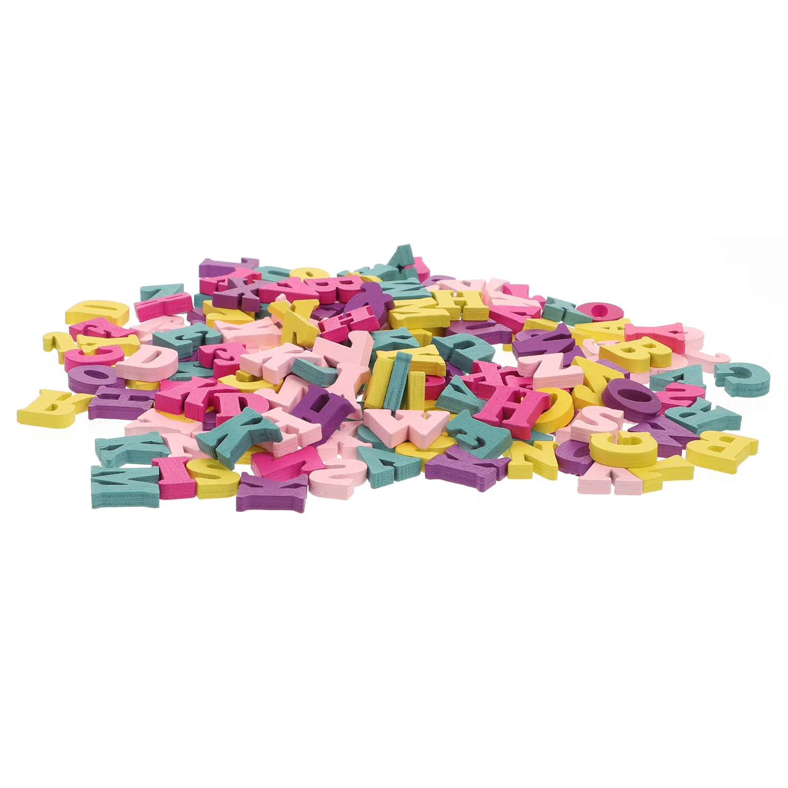 200 stuks kunst en ambachten voor kinderen houten alfabet letter volkstegels nummer knutselen letters DIY Engelse chips kleurrijk kind