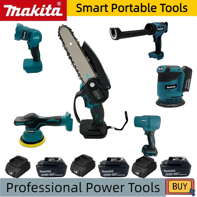 utensili-elettrici-makita-multi-modello-a-batteria-da-18v-lucidatrice-soffiatore-pistola-per-sigillante-elettrica-lampada-da-lavoro-e-sega-a-sciabola-elettrica