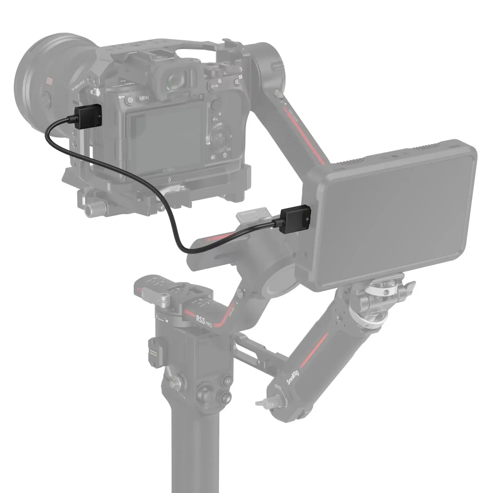 كابل SmallRig Ultra Slim 4K متوافق مع HDMI 60 هرتز 2.0 33/55 سم لـ DSLR/شاشة/جهاز إرسال واستقبال الفيديو اللاسلكي 2957/2956