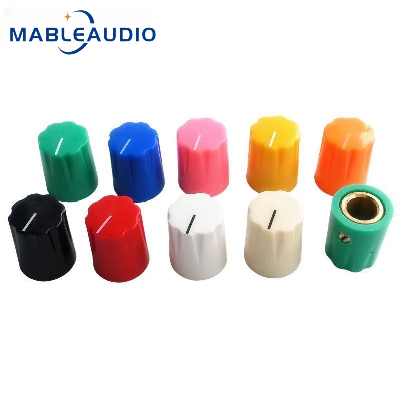 5PCS Electric Guitar Effect Knob Potentiometer Volume Adjustment Radio With Copper Knob 13x16mm Hole 6.4
