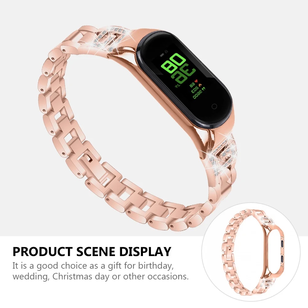 

Zinc Alloy Diamond Watch Strap for Watch Comfortable Adjustable Sturdy Band Zinc Alloy Watchband