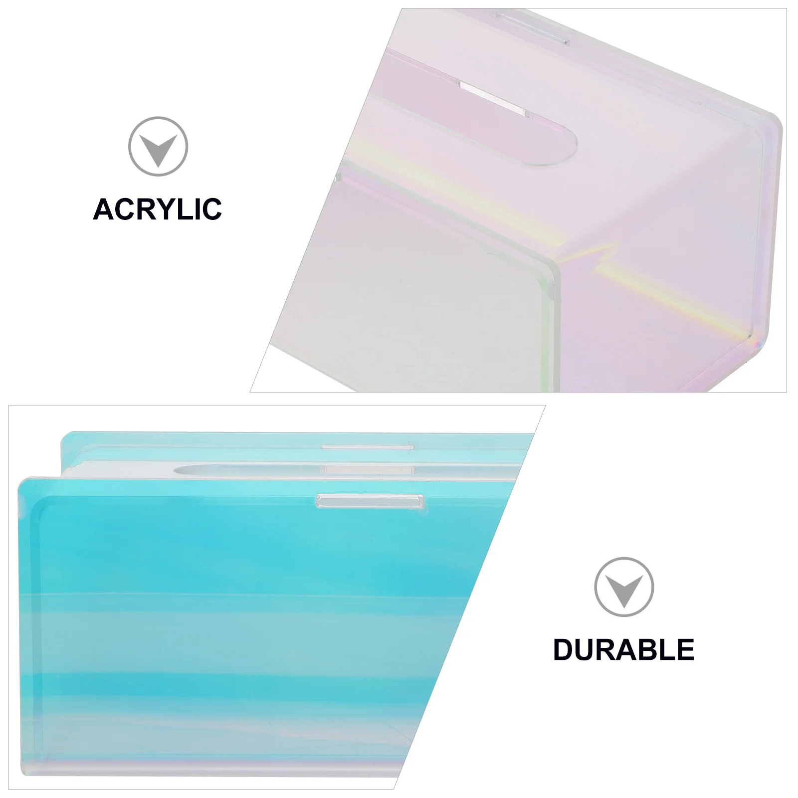 

1Pcs Acrylic Tissue Storage Box Easy to Use Not Easy to Break Fade Resistant Unique Artistic Atmosphere Multi-Purpose
