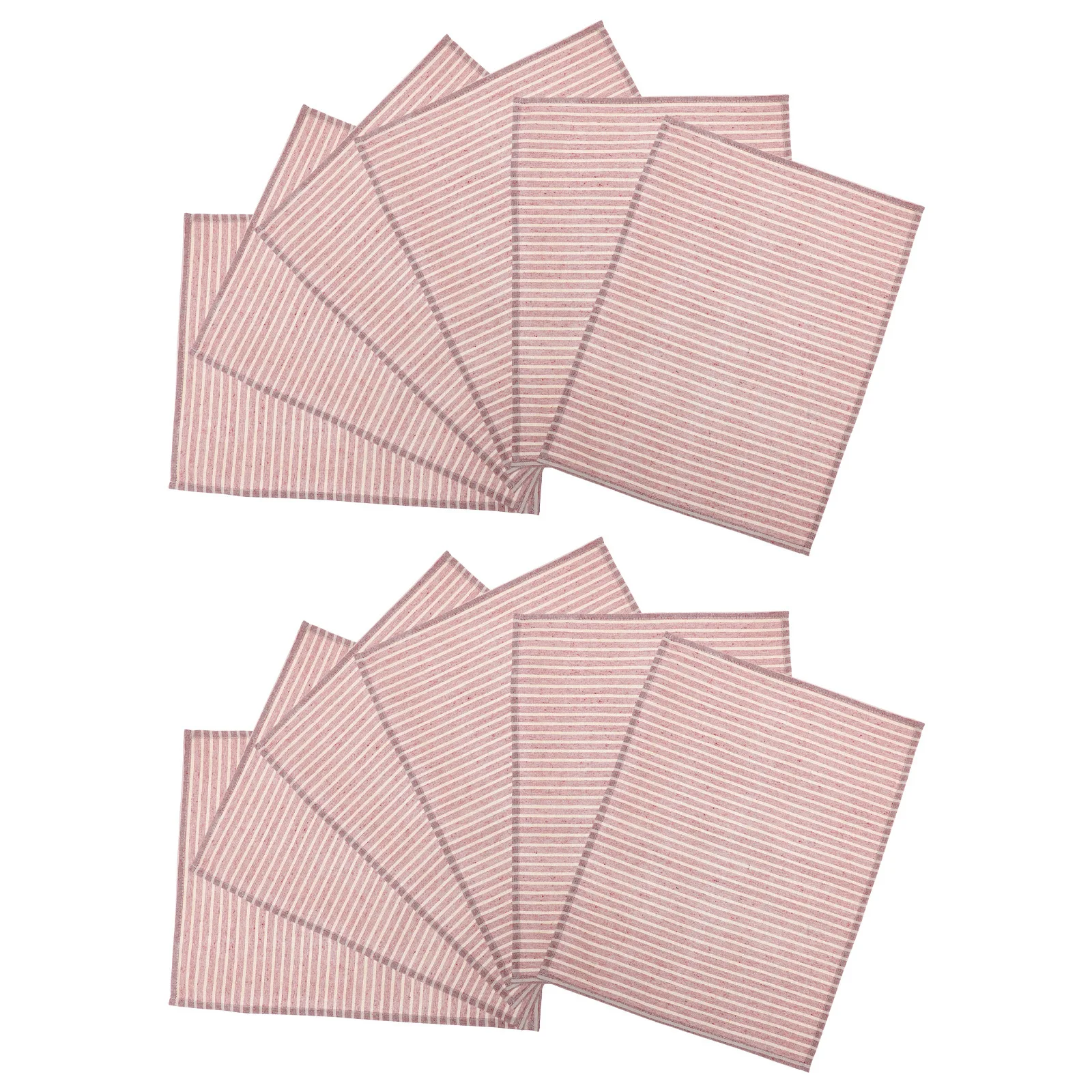 

12pcs Striped Cotton Jute Napkins Reusable Washable Table Cloth Dinner Party Placemats Heat Insulating Nordic
