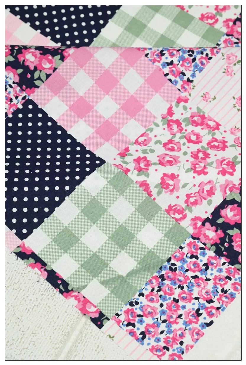 50X110cm الكرتون فلوريت رقيقة 100% نسيج القطن مواد الخياطة للملابس خليط DIY بها بنفسك اللحف التطريز المواد #5