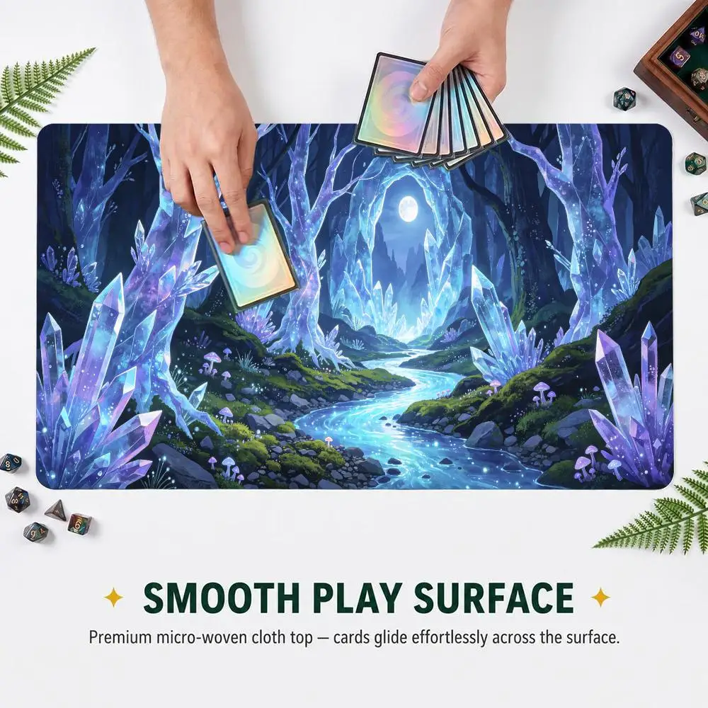 Crystal Forest TCG Card Battles Commander Gaming Mouse Pad Magic Zones Card Playmat Tabletop rug Game Mats Duel Deskmat Beginner
