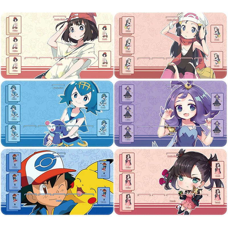 

Коврик для мыши и клавиатуры с изображением персонажей PTCG Acerola, Marnie, Lana, Red, Lillie из аниме-игры, 600*350*2 мм