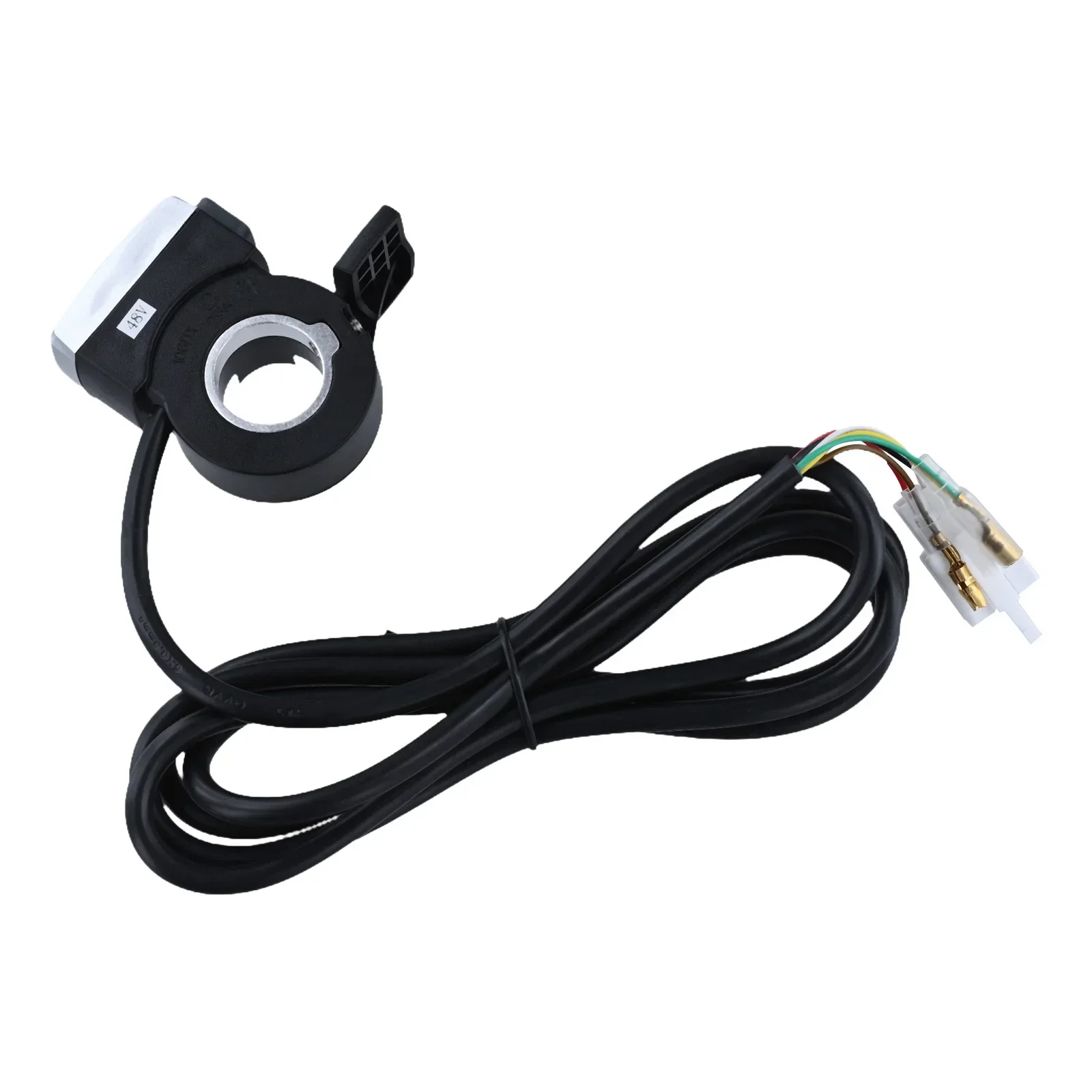 106DX Motorbike Power Switch Thumb Throttle with Battery Level Display Suitable for Electric Bicycles Black Color