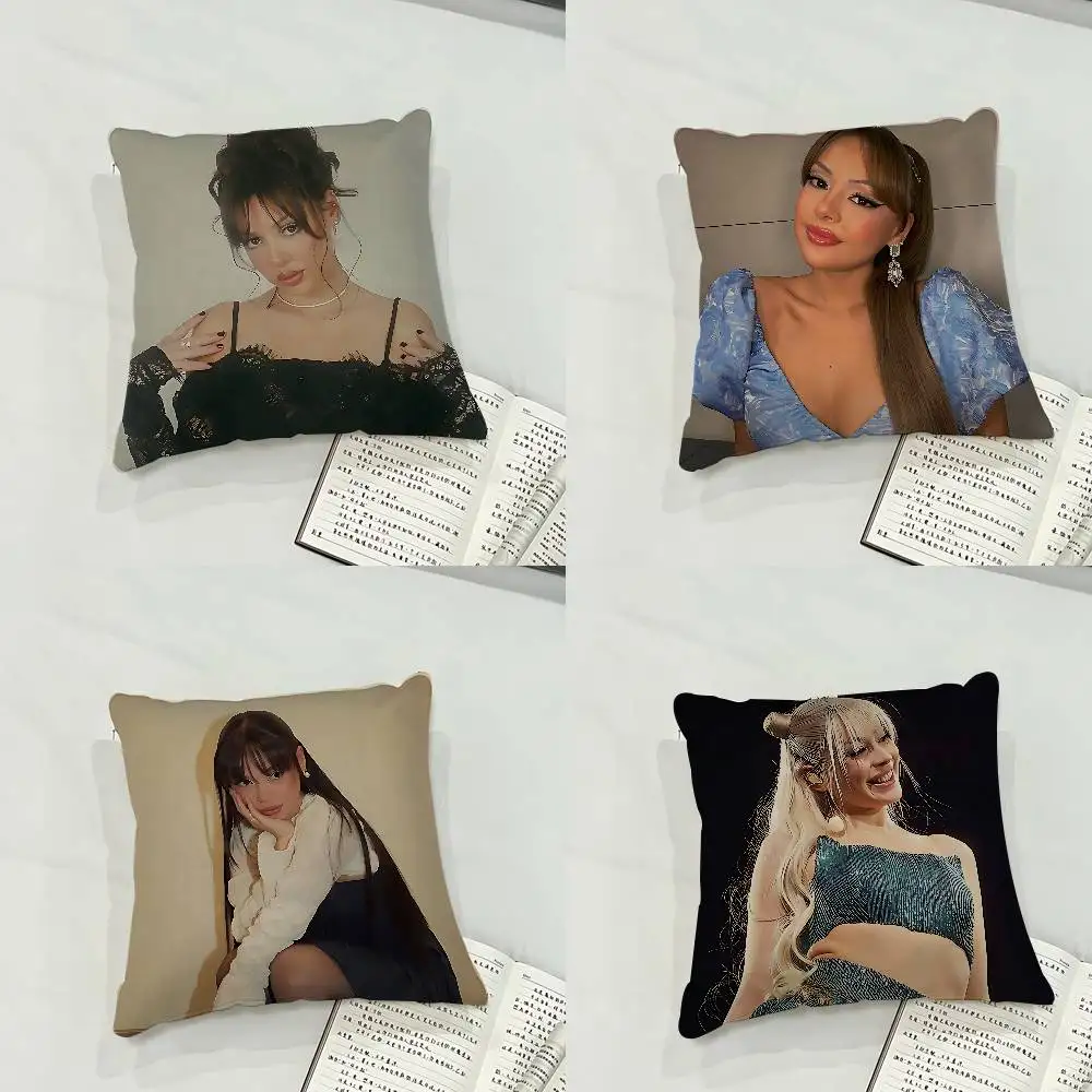 A-Ayliva Singer Case Plush Fabric Soft Pillowcase Double Sided Print Cushion Cover Household Gifts