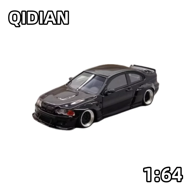 1:64 BMW M3 CSL E46 Corpo Largo modificado QIDIAN BMW Liga fundida modelo de carro de exibição estática, presente de brinquedo para crianças coleção de adultos