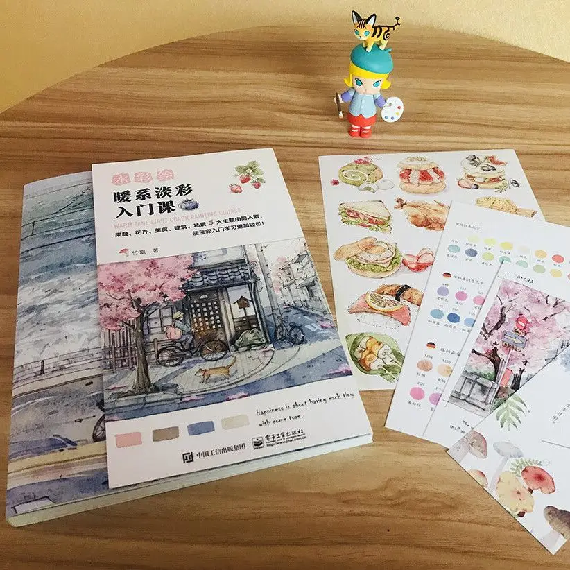 

Warm Tone Light Color Painting Course Book By Zhu Qu Watercolor Drawing Technique Self-study Tutorial book