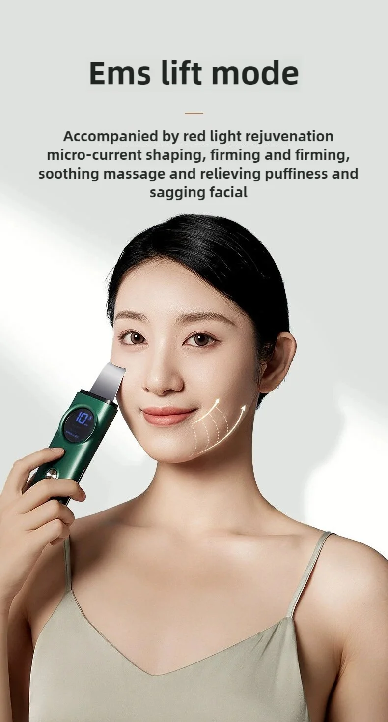 KONKA Ultrasone Huid Scrubber Peeling Comedondrukker EMS Diepe Gezichtsreiniging Ultrasone Ion Acne Pore Cleaner Facial Schop
