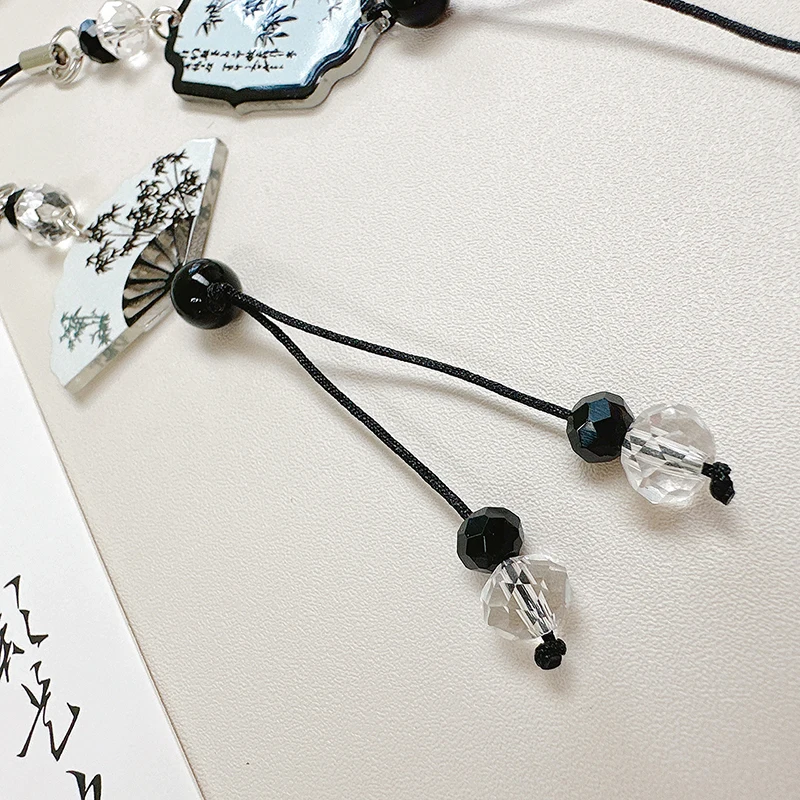 النمط الصيني عقد بحلية متدلية على شكل فراشة مكافحة خسر الهاتف الخليوي الحبل DIY بها بنفسك اليدوية خمر شرابة مفتاح سلسلة حقيبة معلقة مجوهرات الحلي #5