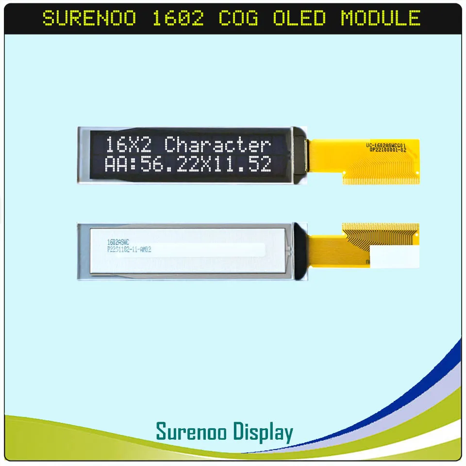 Real OLED Display, 1602 162 16*2 Character LCD Module Display LCM Screen Panel US2066 support Parallel SPI IIC/I2C