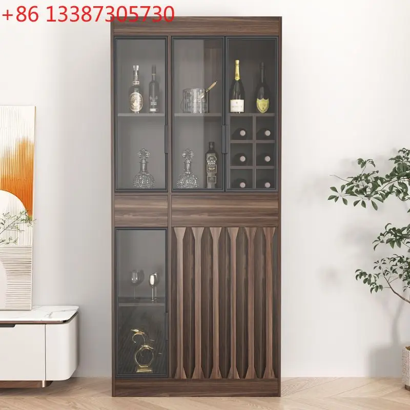 

Wine cabinet display, living room against the wall, locker solid wood dining side