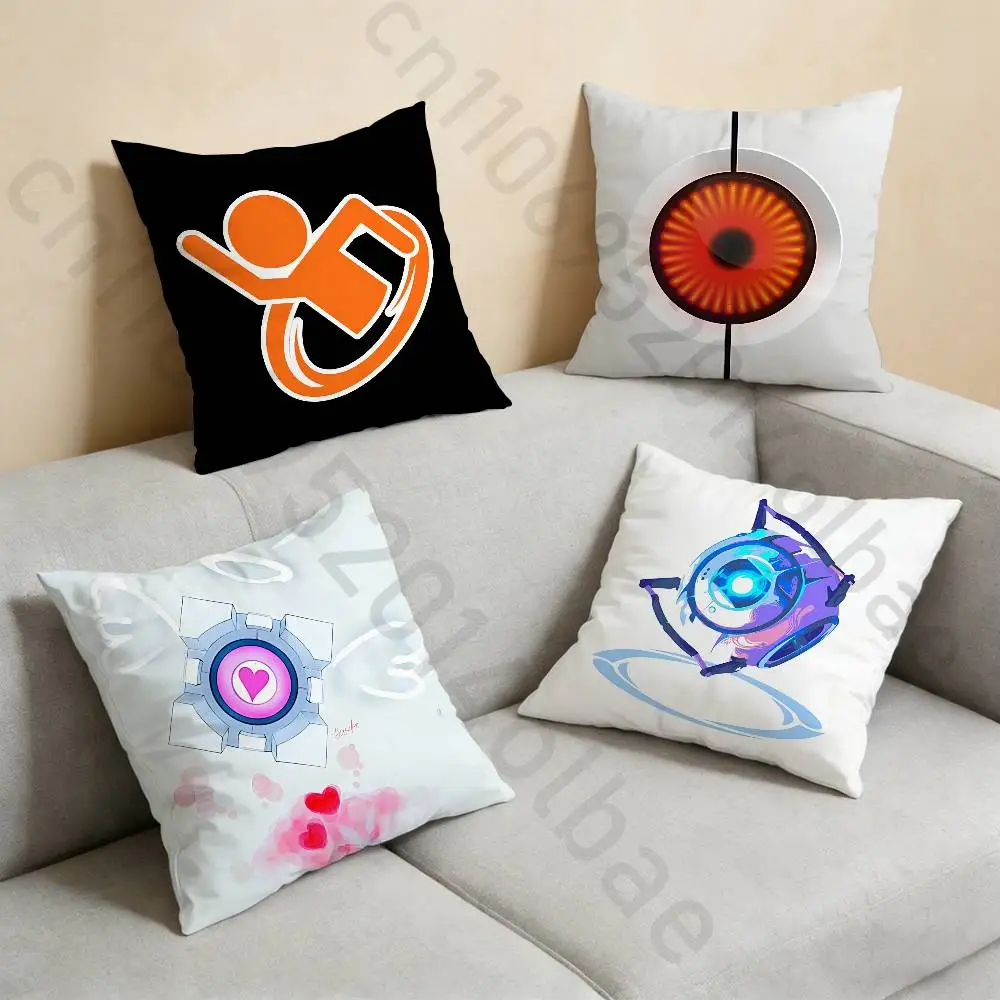 P-Portal A-Aperture Science pillowcase casual style decoration, suitable for home decoration (excluding pillow core)