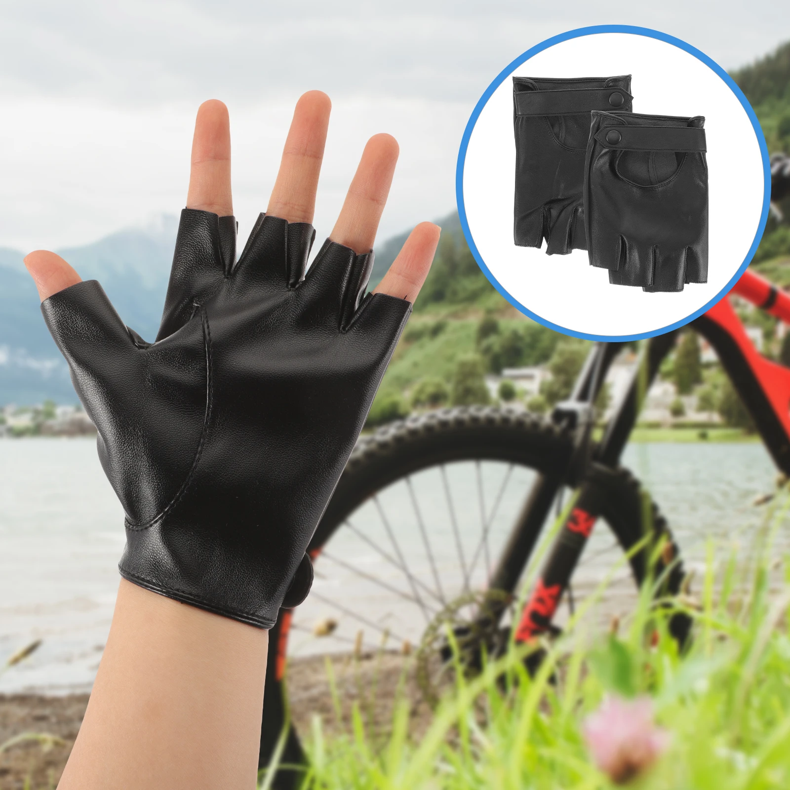 

Half-finger Gloves Men for Cycling Biking Outdoor Fishing Bike Riding