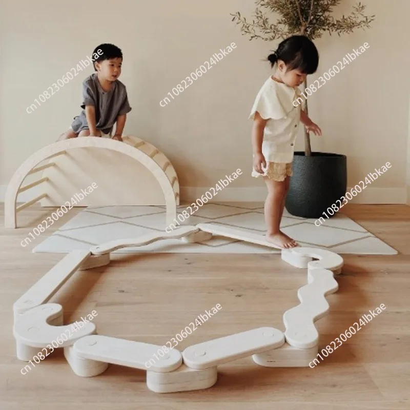 

Kids wooden indoor foldable balance beam kids adjustable toddler wood kids balance beam toy step stool