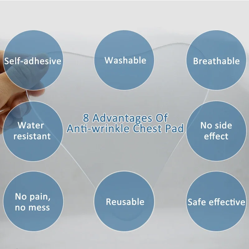 ใหม่ Anti-Wrinkle Chest Pads Reusable Chest Lift Patch Self-กาวคอ Pad ซิลิโคน Anti-Aging ริ้วรอย Remover Pad