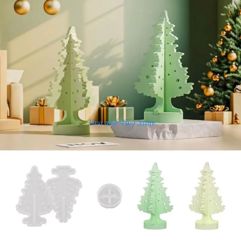 

HX6F Flexible Christmas Tree Craft Mold Multipurpose Use Suitable for Festival Decorations Handmade Gifts and Seasonal Crafts
