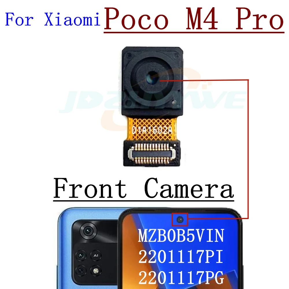 Back Front Camera For Xiaomi Mi Poco M5 M5s M4 M3 Pro C50 C55 Backside Selfie View Rear Camera Module Repair Spare Part